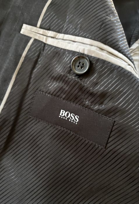Hugo Boss Marynarka 100% Wełna Virgin Wool Lanificio Tesse 52 L/XL Pinstripe