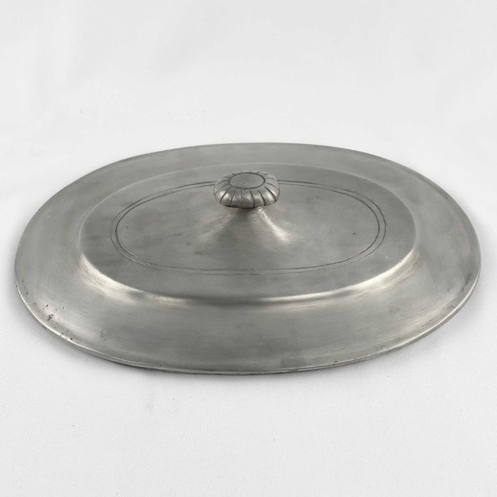 Terrina com tampa em estanho puro – Estanhos Gomil