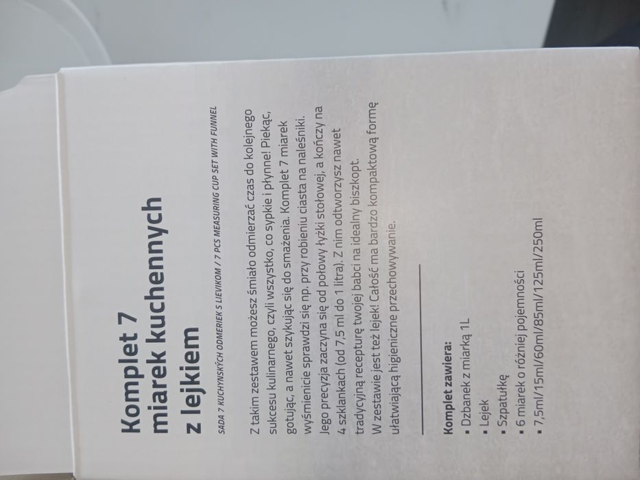 Komplet miarek kuchennych