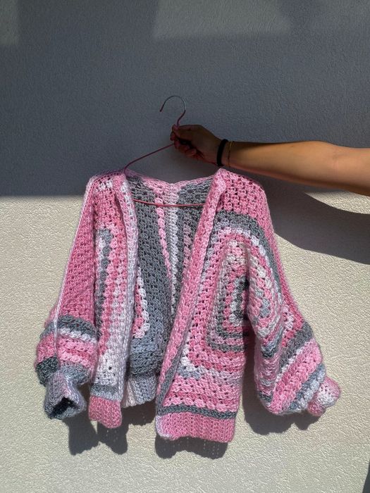 Casaco/cardigan crochet feito à mão