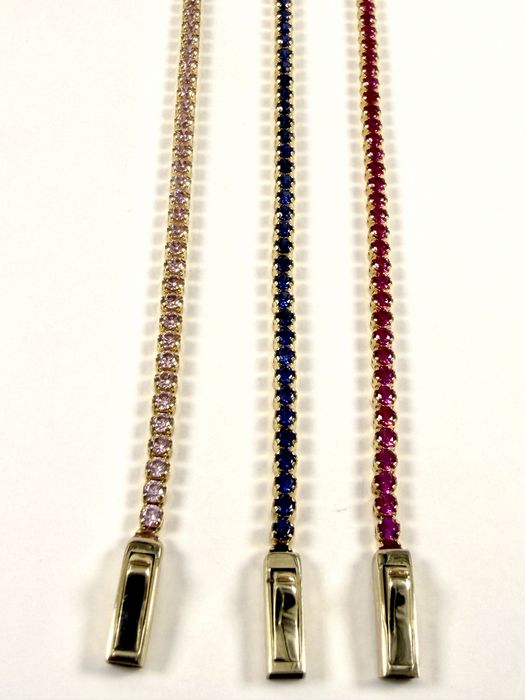 Złota bransoletka tenis