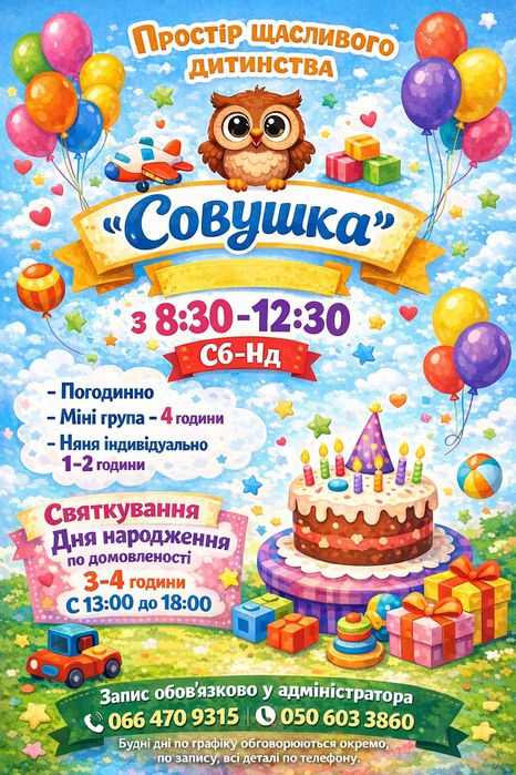 Няня погодинно, ігровий простір