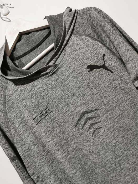 Puma bluzka długi rękaw bluza sportowa męska logowana L