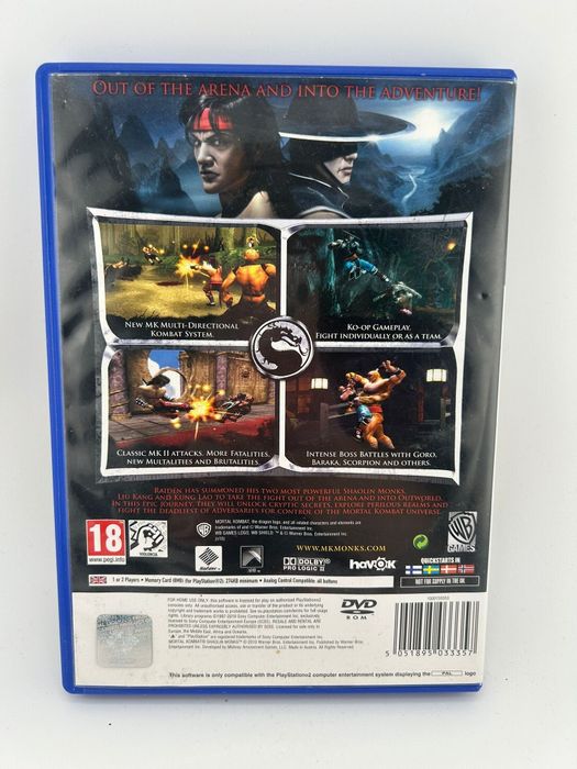 Mortal Kombat Shaolin Monks 3xA Ps2 nr 4231