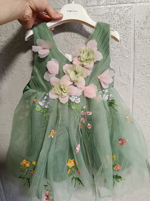 Набір на 1 рік:сукня з метеликами+свічка+кульки+пов'язка.Стиль метелик