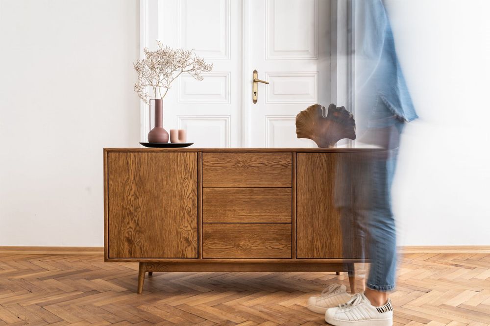 Komoda drewniana Skagen II mid-century modern