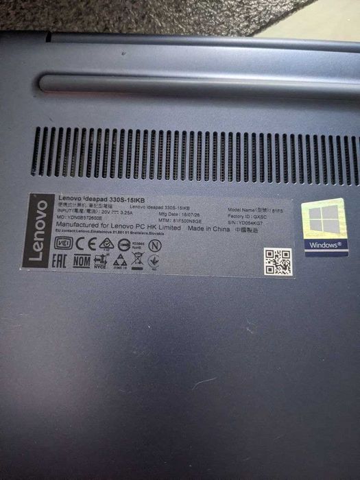 Ноутбук Lenovo IdeaPad 330S-15IKB Intel i5-8250U | 8GB DDR4 | NVMe 256GB | Жива АКБ 35% (зносу)
