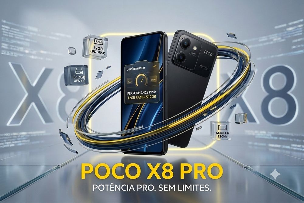 Poco X8 Pro  12GB/ 512 GB 5G com Carregador + 3 anos de garantia