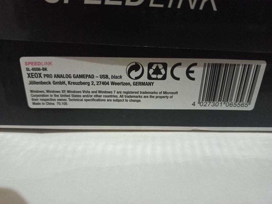 Професійний джойстик Німеччина  геймпад Speedlink Xeox Pro SL-6556-BK