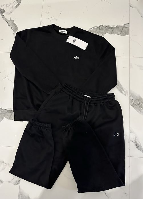 Czarny komplet dresowy alo yoga