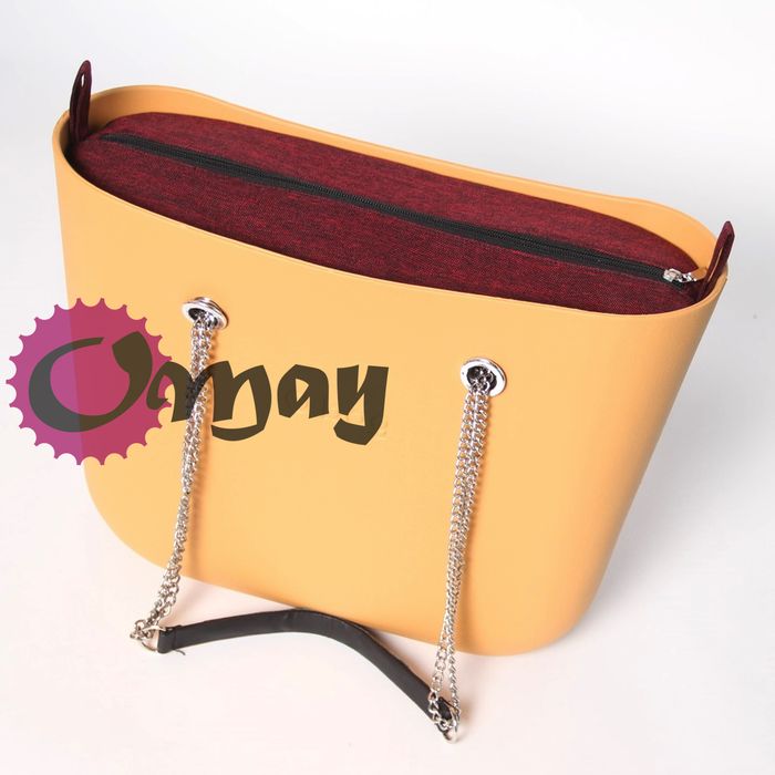 Czarny organizer do OBAG STANDARD len czerwony 2 kieszenie wkład OMAY