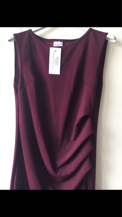 Bordowa mini sukienka