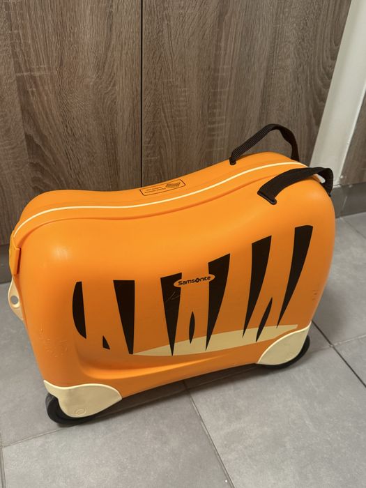Walizka dziecieca samsonite tygrys do ciągnięcia na pasku