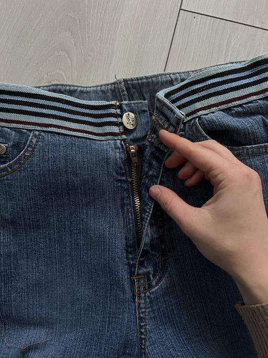 Джинсы средняя высокая талия винтаж 36 38 клеш bootcut flared 2000s