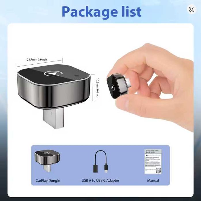 Бездротовий CarPlay і Android Auto. Працює з багатьма авто. ГАРАНТІЯ