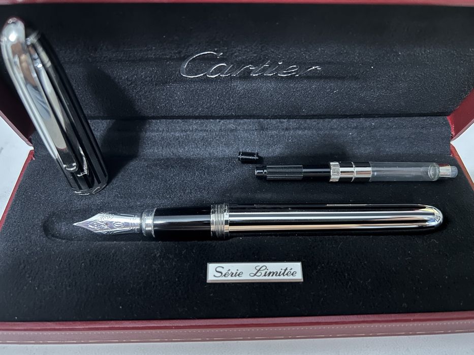 Caneta aparo Cartier - Louis Cartier platina laca Edição limitada