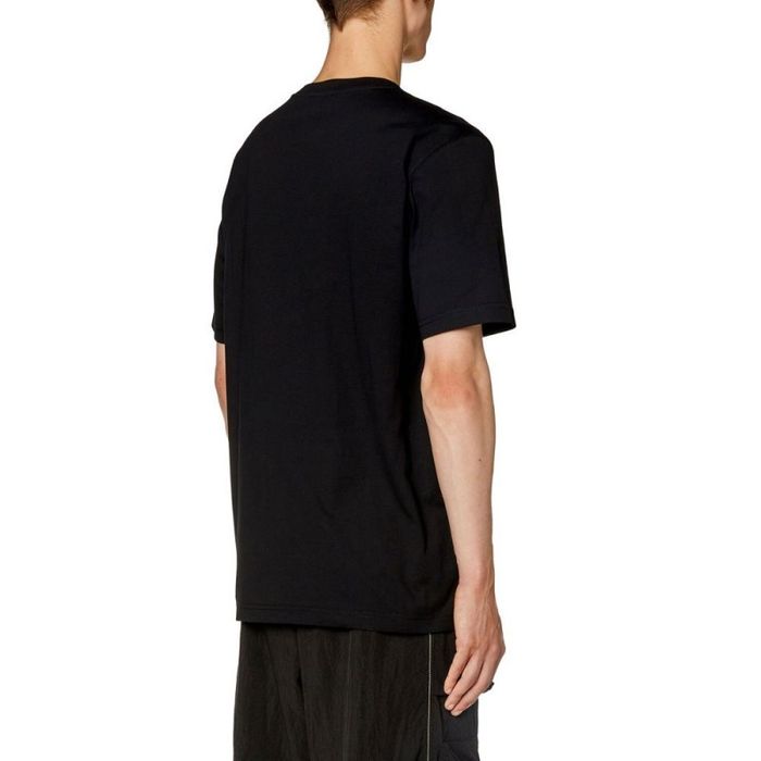 T-shirt z nadrukiem czarny Diesel S