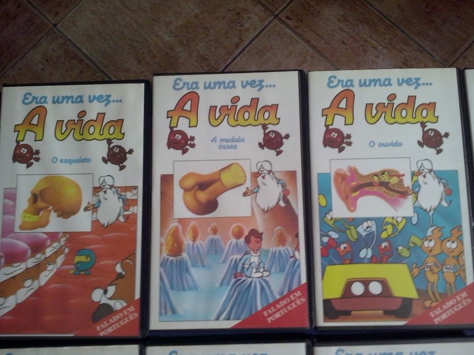 colecção, de cassetes video vhs, era uma vez, A vida