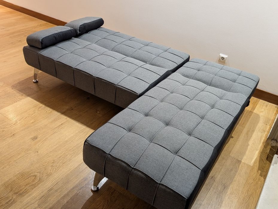 Sofá-cama novo c/ chaise longue