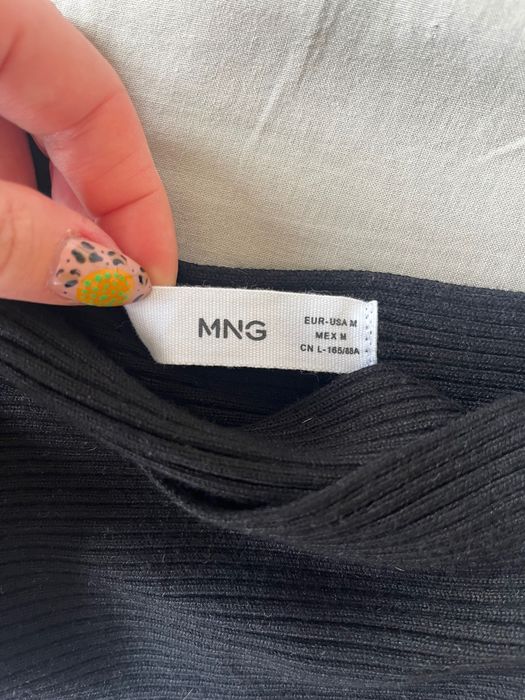 Czarny top Mango wiskoza M