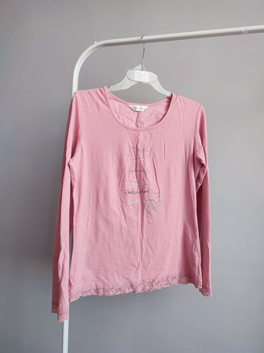 Bluzka piżamowa długi rękaw r.M