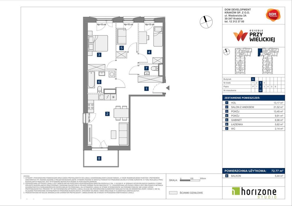 4-pokojowe mieszkanie 72m2 + balkon