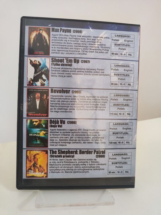 Max Payne / Shoot'em up (Tylko strzał) / Revolver / Deja vu / The Shepherd (Strażnik granicy)DVD