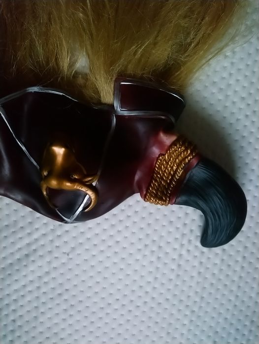 Карнавальна маска Вікінг силіконова з волоссям безрозмірна