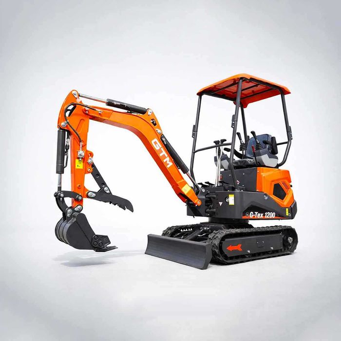 Мініекскаватор GTM G-Tex 1200 гусеничний 1200 кг дизель 10,2 к.с. 1,76 м