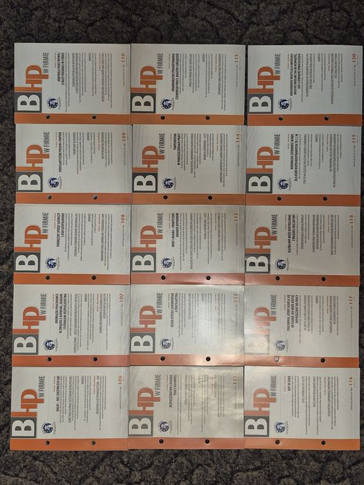 BHP w firmie  - zestaw 112 numerów z lat  od  2004 do 2014
