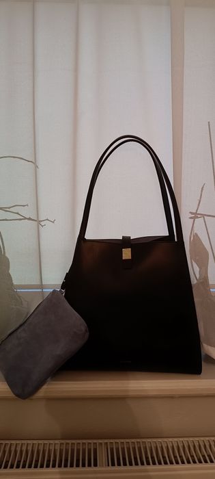 Nowa Skórzana Torebka LANVIN Concerto Arpège Tote MM – Czarna (Noir)