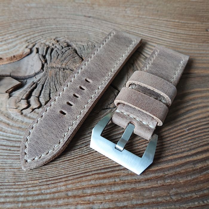 PROMOCJA Pasek do zegarka Panerai 24 mm ręcznie robiony skóra handmade