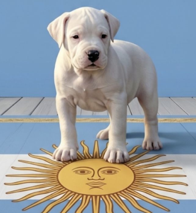 Dog argentynski argentino  suczka szczeniak