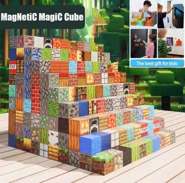 Магнітний конструктор Майнкрафт Minecraft 140 шт / магнитный Майнкрафт