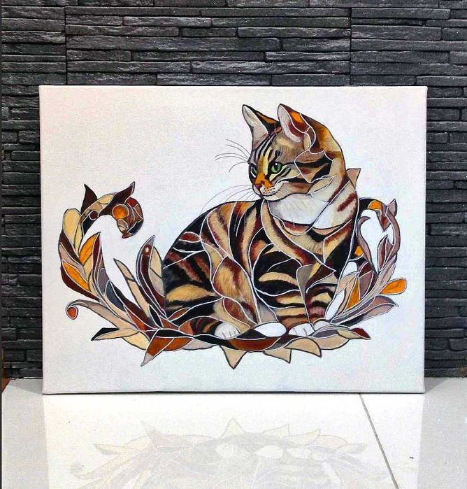 Kot obraz na płótnie
