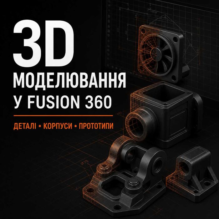3D-моделювання деталей у Fusion 360 за кресленням або ескізом