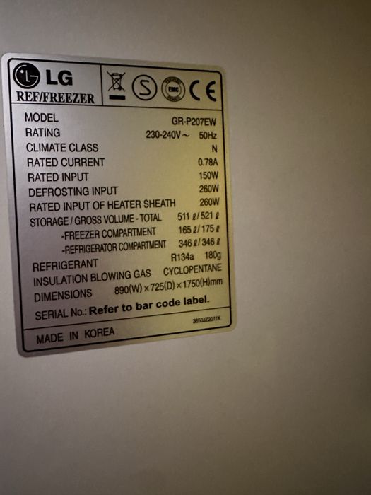Frigorifico Americano LG