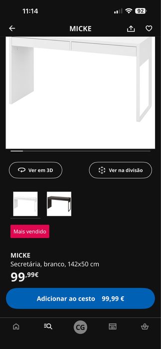 Secretaria e cadeira