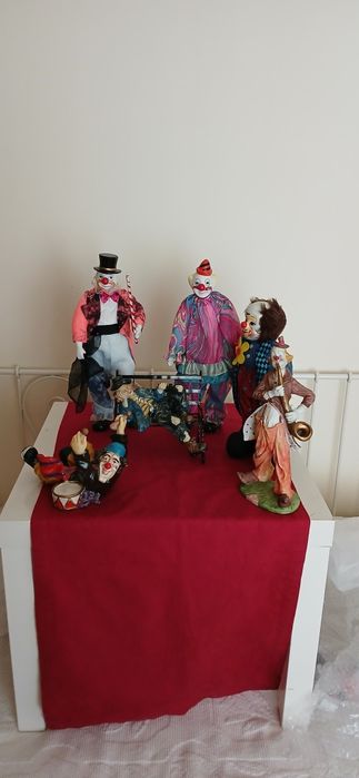 Lote de 6 palhaços decorativos
