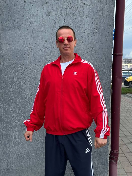 Оригінал спортивна чоловіча кофта олімпійка Adidas Firebird  JD3393 XS-M  червона спортивна повсякдена  літо осінь демісезон спортзал оригінал унісекс