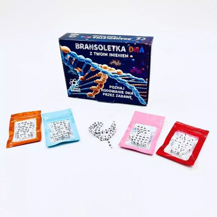Bransoletka DNA z twoim imieniem. Science Boards