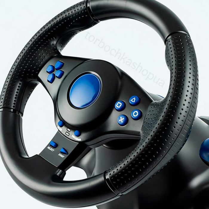 Кермо з педалями та коробкою передач для PS2 PS3 PC Вібро режим 28.5см