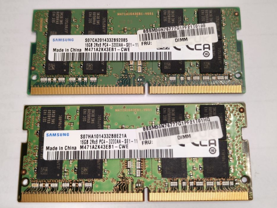 Najtaniej ! Pamięć do laptopa RAM 32GB 2x 16GB DDR4 3200MHz 2666MHz dual channel Samsung Hynix Micron Kingston Lenovo ThinkPad  Dell Latitude