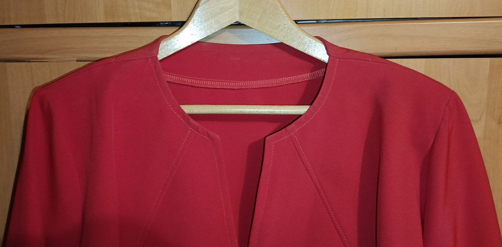 Czerwony żakiet Modne Duże Rozmiary, r. 58, nowy bez metki.