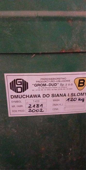 Dmuchawa do siana mała