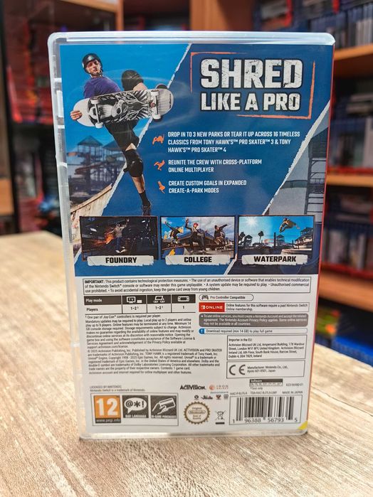 Tony Hawk’s Pro Skater 3+4 Nintendo Switch SklepRetroWWA Wymiana Skup