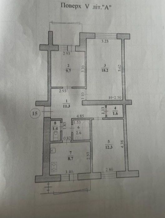 3 кімнатна квартира "ЧЕШКА " в зеленій зоні