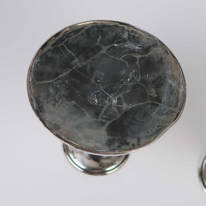 Par de castiçais em prata Portuguesa