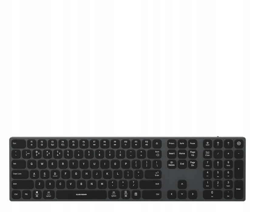 Klawiatura Silver Monkey Alu Keys Premium Backlight Black (1895_1)