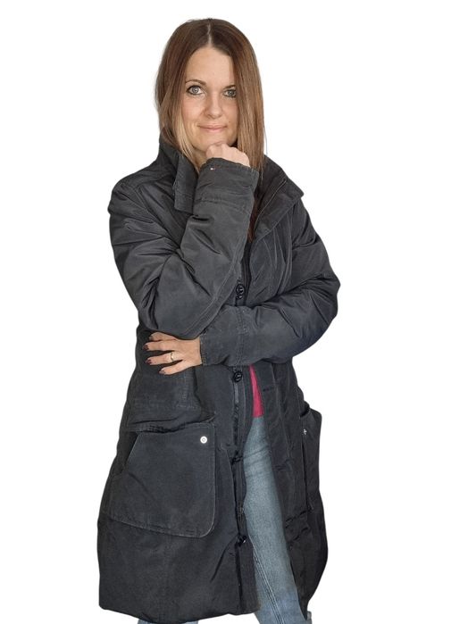 Czarna kurtka płaszcz Tommy Hilfiger Rozmiar L 40